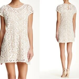 Hiche White Crochet Lace Dress Size Small